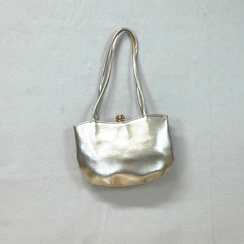 Vintage‎ Gold Metallic Kiss Lock W Germany Exclusively for WALBORG Evening Bag